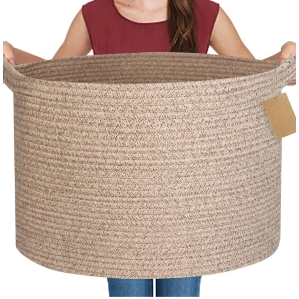 Generic Cotton Kidi 14x12 Inch Pack of 1 Storage Basket For Clothes (Kidi)