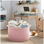 Generic Cotton 14x12 Inch Pack of 1 Storage Basket For Clothes (Pink)