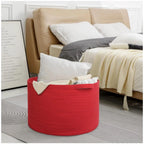 Generic Cotton 14x12 Inch Pack of 1 Storage Basket For Clothes (Red)