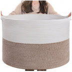 Generic Cotton Kidi- 16x14 Inch Pack of 1 Storage Basket For Clothes (Kidi-White)