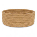 Generic Cotton 8x3 Inch Round 1 Pcs Bedside Organizer (Beige)