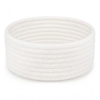 Generic Cotton 8x3 Inch Round 1 Pcs Bedside Organizer (White)