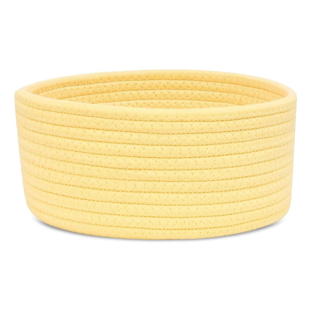 Generic Cotton 8x3 Inch Round 1 Pcs Bedside Organizer (Yellow) Main image