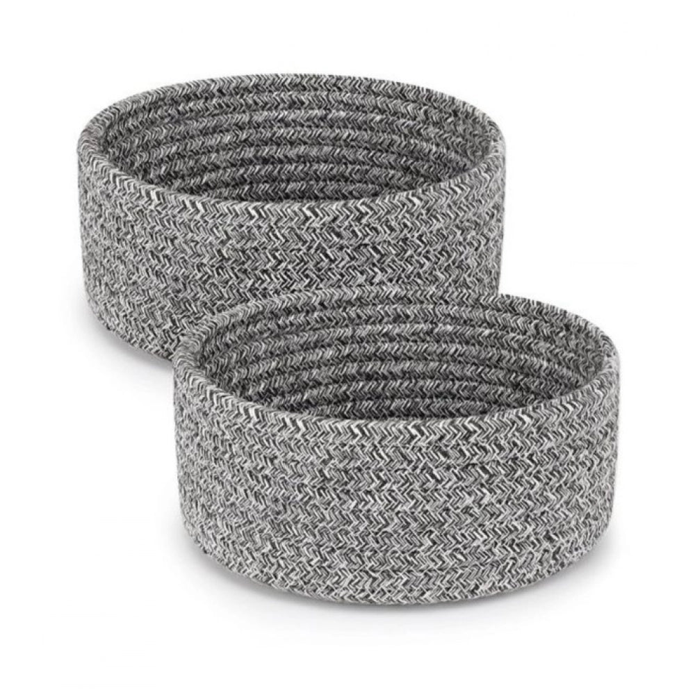Generic Cotton 8x3 Inch Kidi Round 2 Set Bedside Organizer (Black) Main image