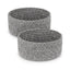 Generic Cotton 8x3 Inch Kidi Round 2 Set Bedside Organizer (Black)