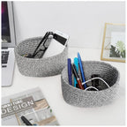 Generic Cotton 8x3 Inch Kidi Round 2 Set Bedside Organizer (Black)