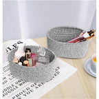 Generic Cotton 8x3 Inch Kidi Round 2 Set Bedside Organizer (Black)