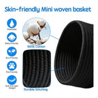 Generic Cotton 8x3 Inch Round 3 Set Bedside Organizer (Black)