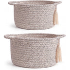 Generic Cotton 8x4 Inch Round 2 Set Kidi With Jhalar Bedside Organizer (Kidi)