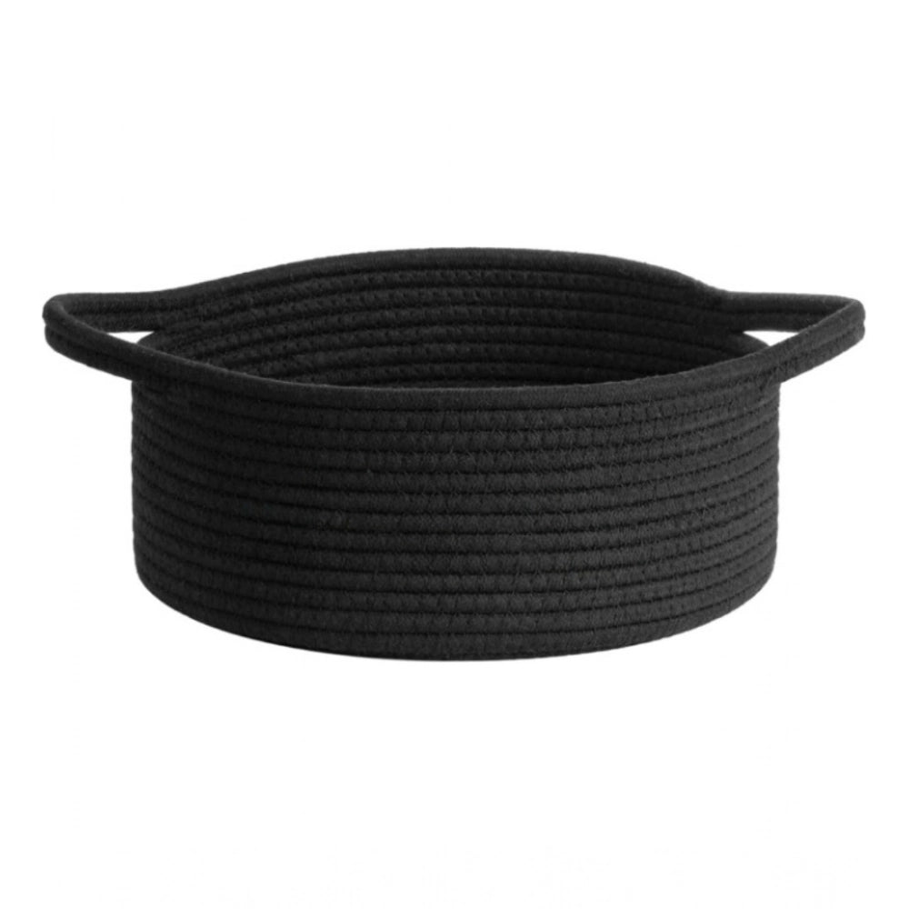 Generic Cotton 8x3 Inch Round Bedside Organizer (Black) Main image