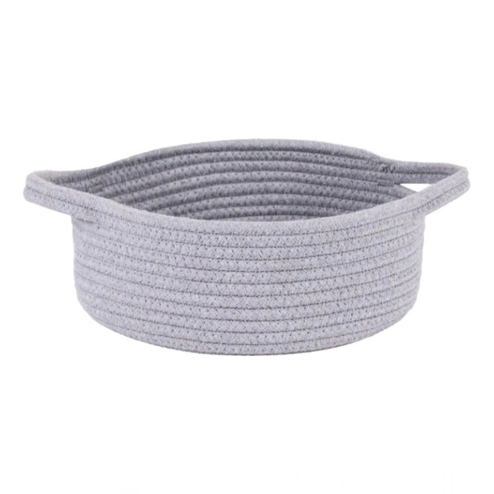 Generic Cotton 8x3 Inch Round Bedside Organizer (Gray) Main image