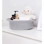 Generic Cotton 8x3 Inch Round Bedside Organizer (Gray)