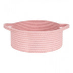 Generic Cotton 8x3 Inch Round Bedside Organizer (Pink)