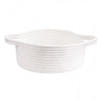 Generic Cotton 8x3 Inch Round Bedside Organizer (White)