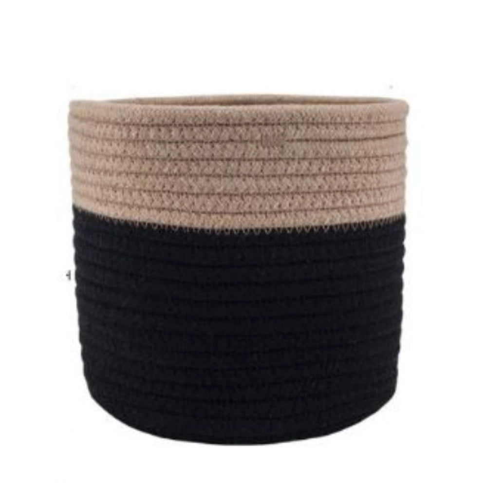 Generic Cotton Flower Pot (Beige Black) Main image