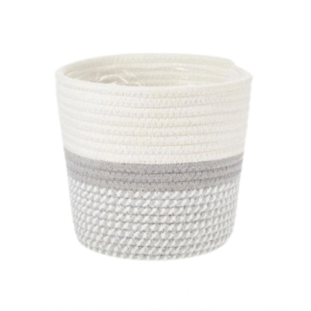 Generic Cotton Flower Pot (Gray White) Main image