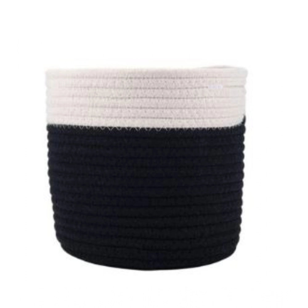 Generic Cotton Flower Pot (White Black) Main image