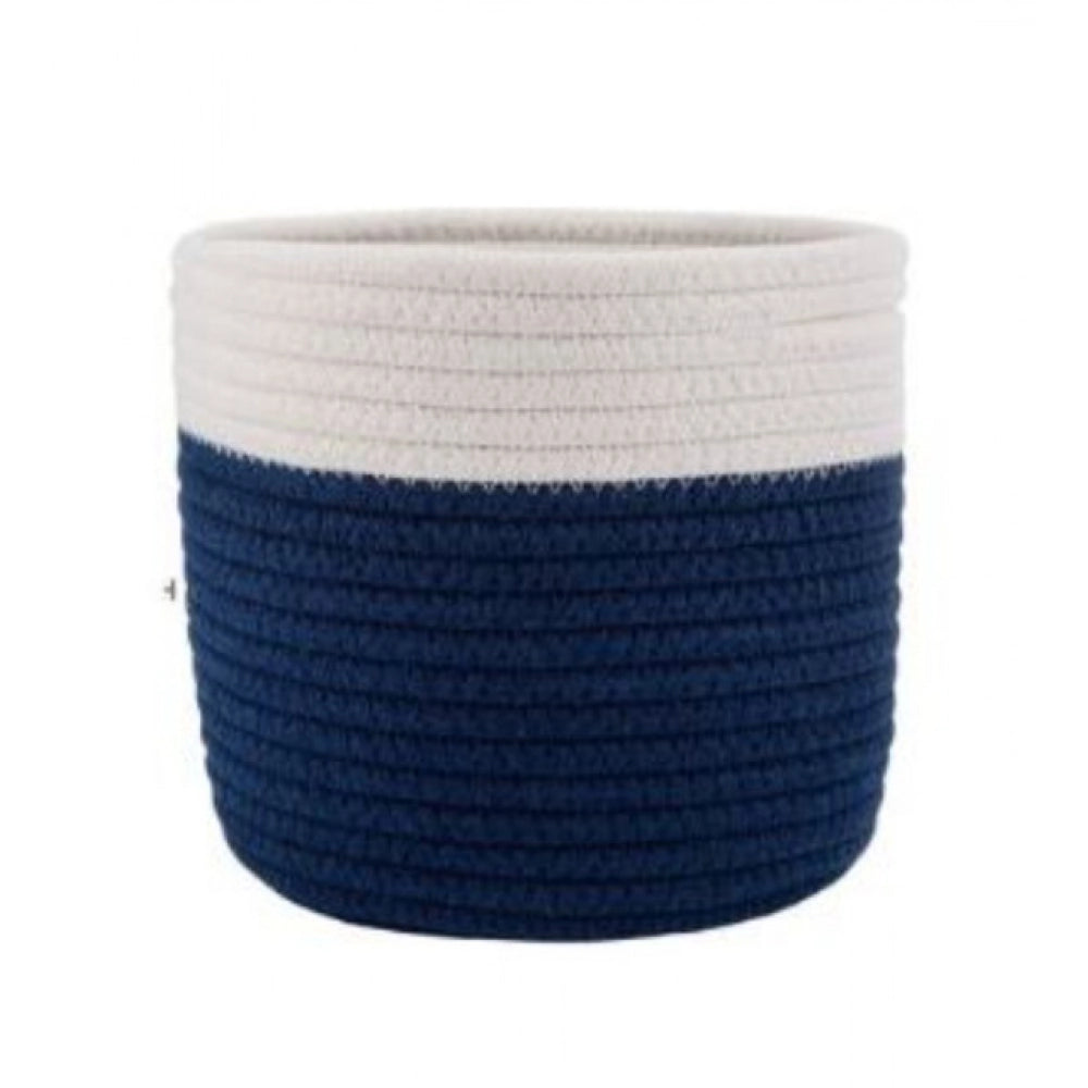 Generic Cotton Flower Pot (White Blue) Main image