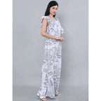 Generic Women's Casual Crepe Sleeveless Dress (White)