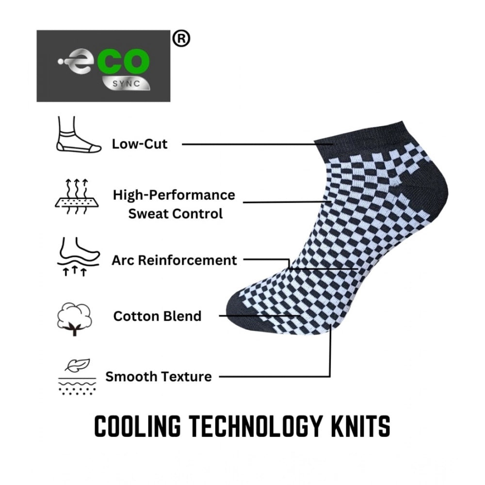 Generic 3_Pair Set Unisex Casual Cotton Printed Low Cut Socks (Multicolor) Secondary image