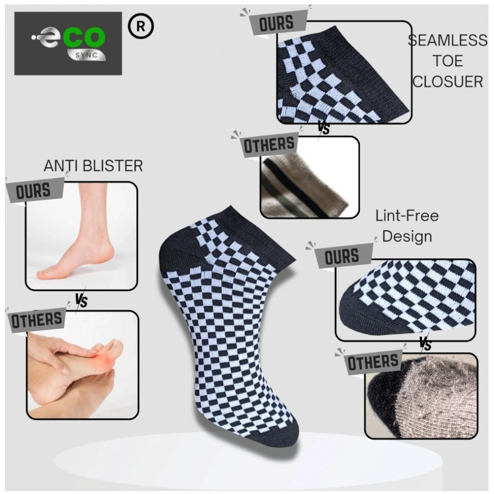 Generic 3_Pair Set Unisex Casual Cotton Printed Low Cut Socks (Multicolor)