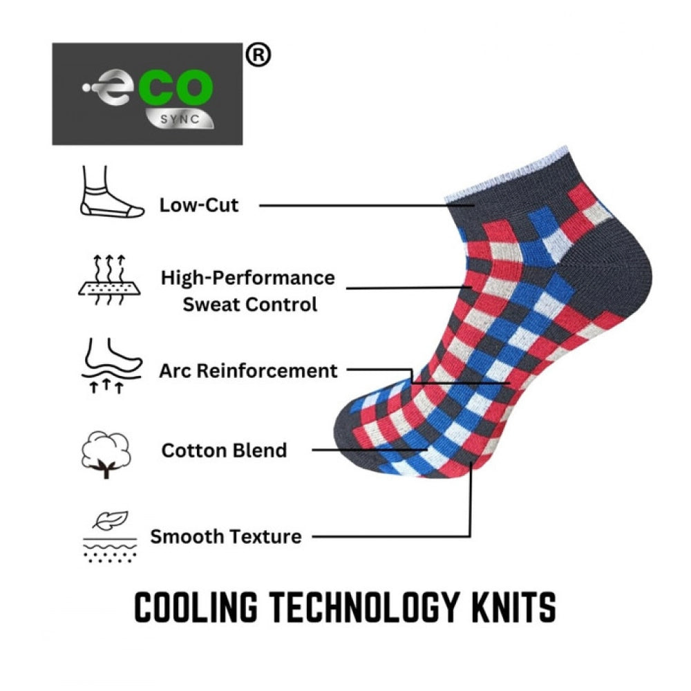 Generic 3_Pair Set Unisex Casual Cotton Printed Low Cut Socks (Multicolor) Secondary image