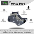 Generic 3_Pair Set Unisex Casual Cotton Printed Low Cut Socks (Multicolor)