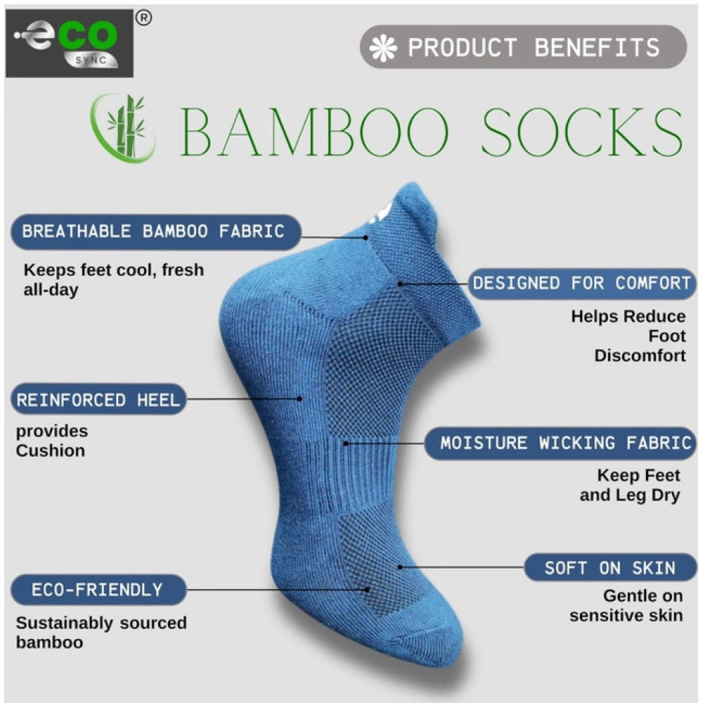 Generic 4_Pair Set Unisex Casual Cotton Printed Ankle Length Socks (Multicolor) Secondary image