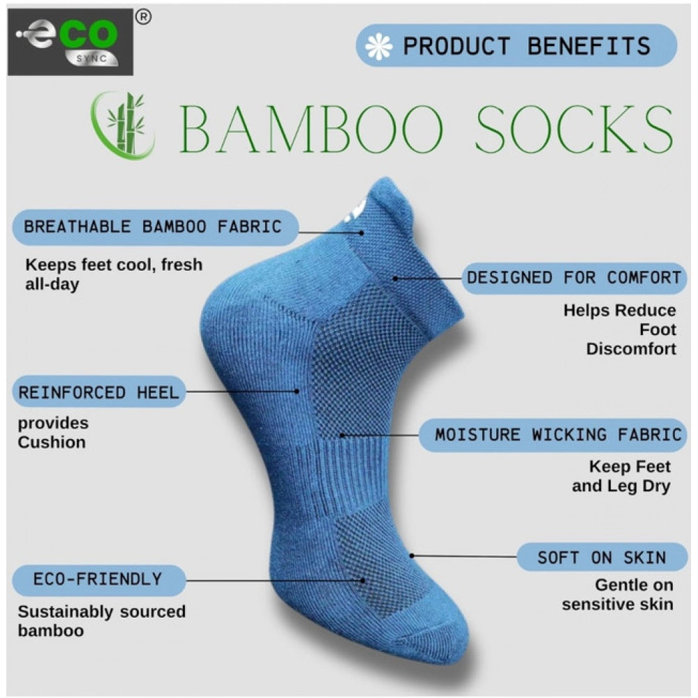 Generic 4_Pair Set Unisex Casual Cotton Printed Ankle Length Socks (Multicolor) Secondary image