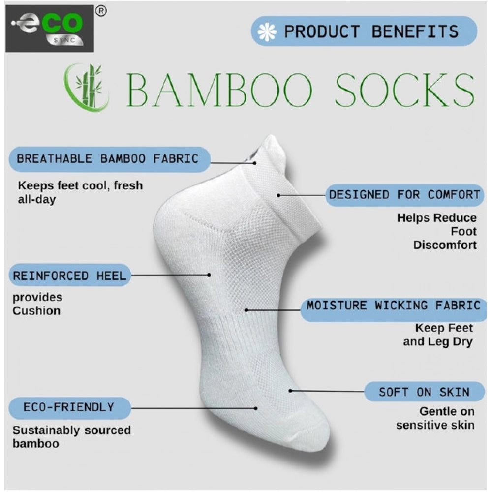 Generic 4_Pair Set Unisex Casual Cotton Printed Ankle Length Socks (Multicolor) Secondary image