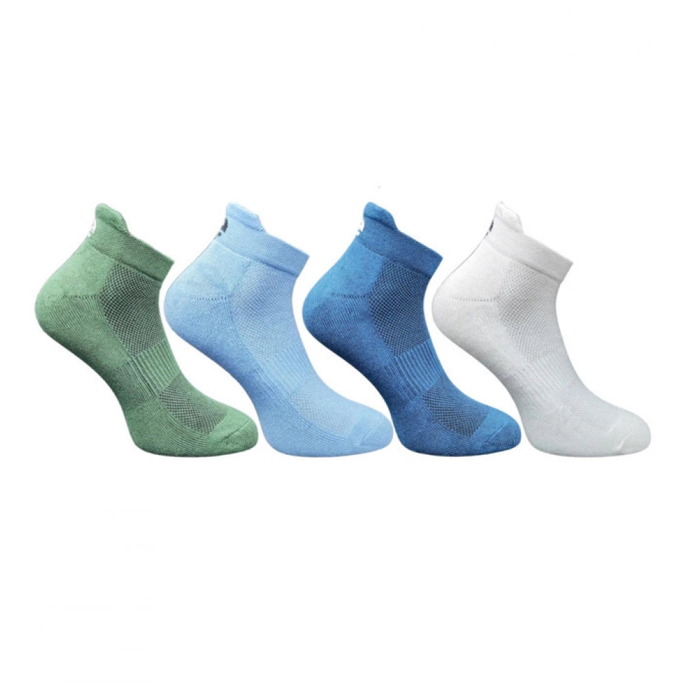 Generic 4_Pair Set Unisex Casual Cotton Printed Ankle Length Socks (Multicolor) Main image