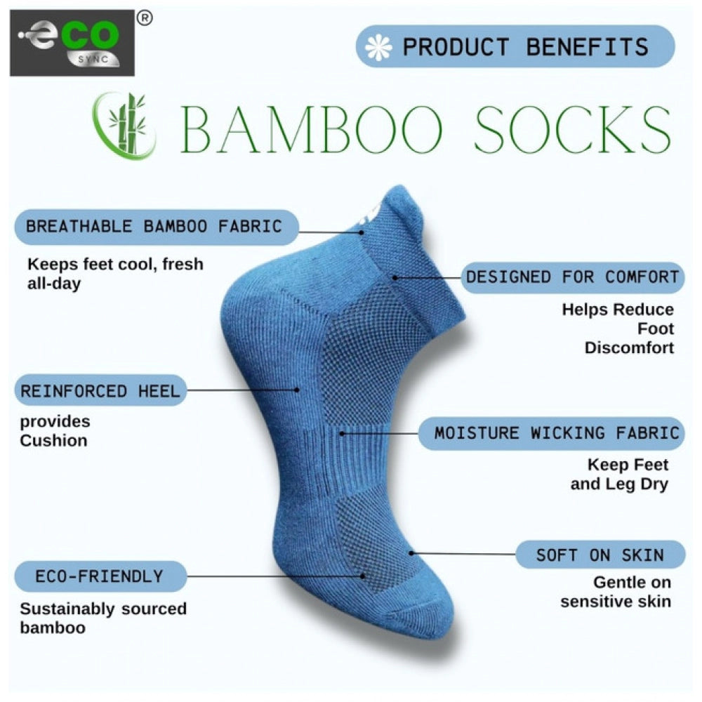 Generic 4_Pair Set Unisex Casual Cotton Printed Ankle Length Socks (Multicolor) Secondary image