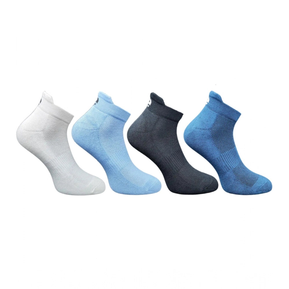 Generic 4_Pair Set Unisex Casual Cotton Printed Ankle Length Socks (Multicolor) Main image