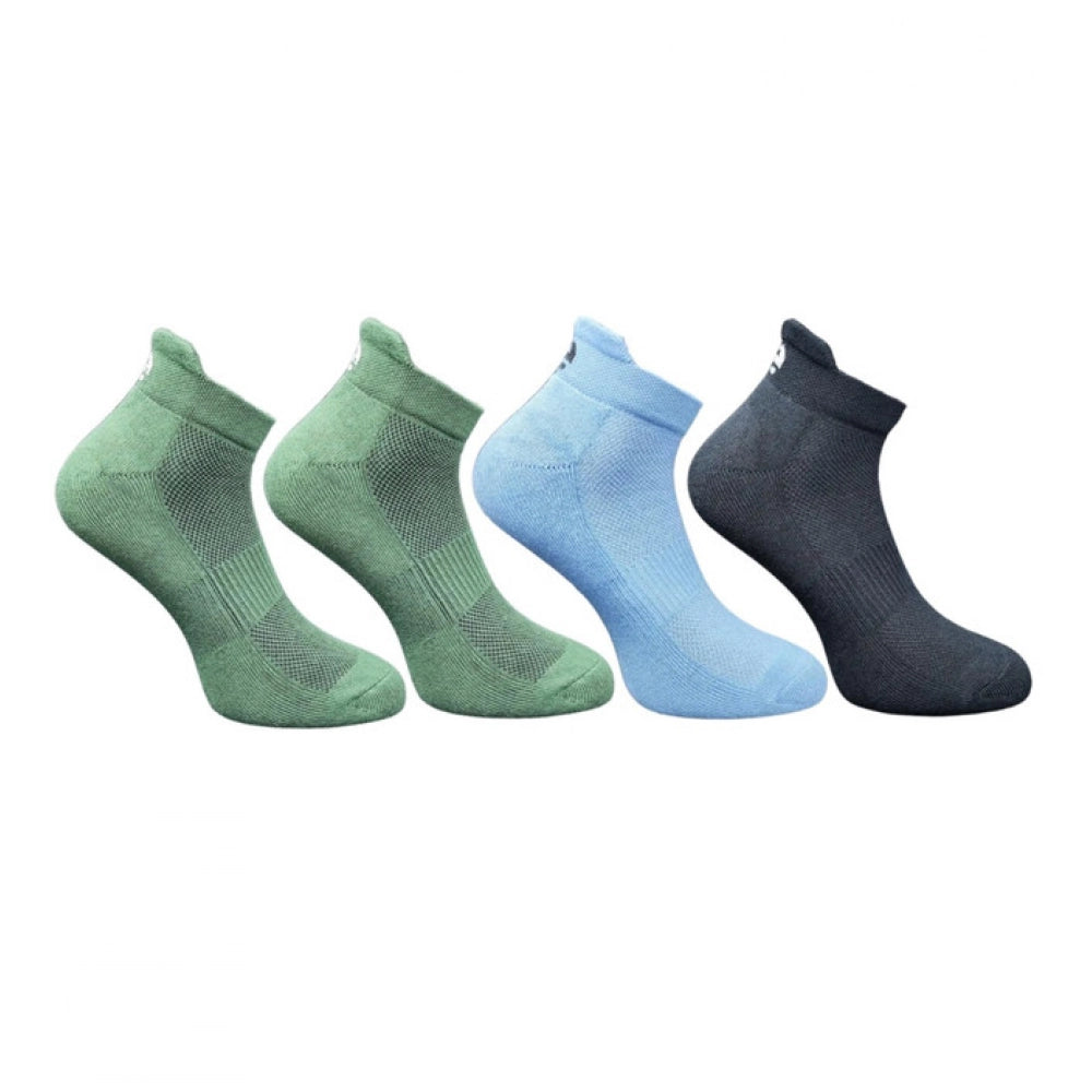 Generic 4_Pair Set Unisex Casual Cotton Printed Ankle Length Socks (Multicolor) Main image