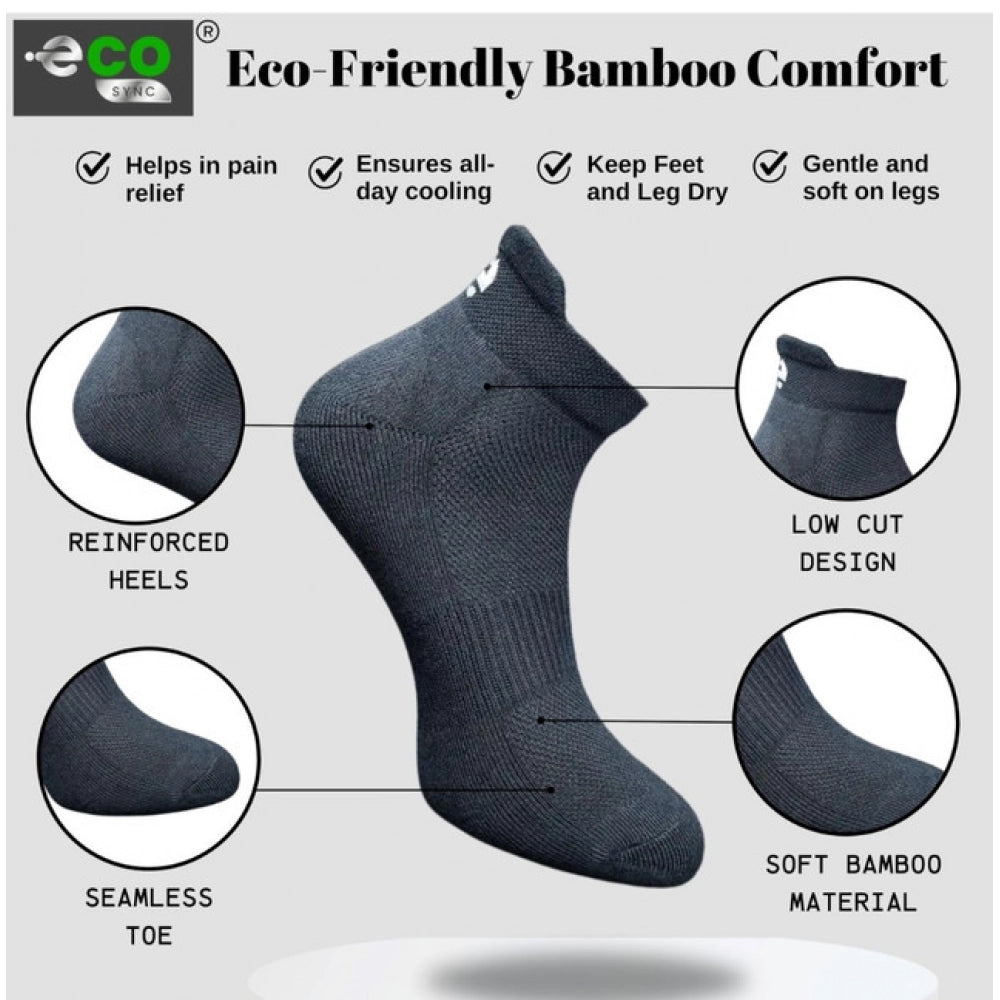 Generic 4_Pair Set Unisex Casual Cotton Printed Ankle Length Socks (Multicolor)