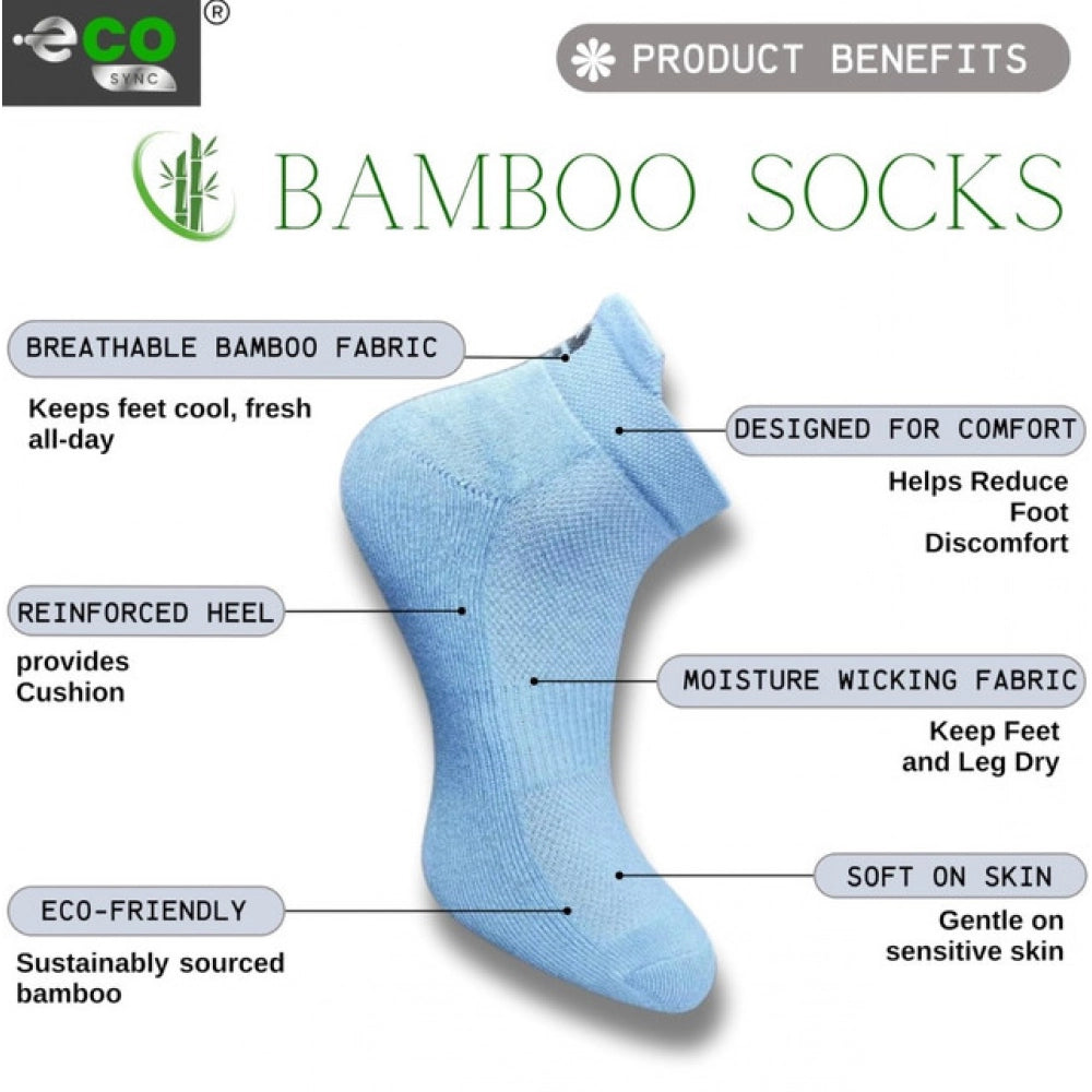 Generic 4_Pair Set Unisex Casual Cotton Printed Ankle Length Socks (Multicolor) Secondary image