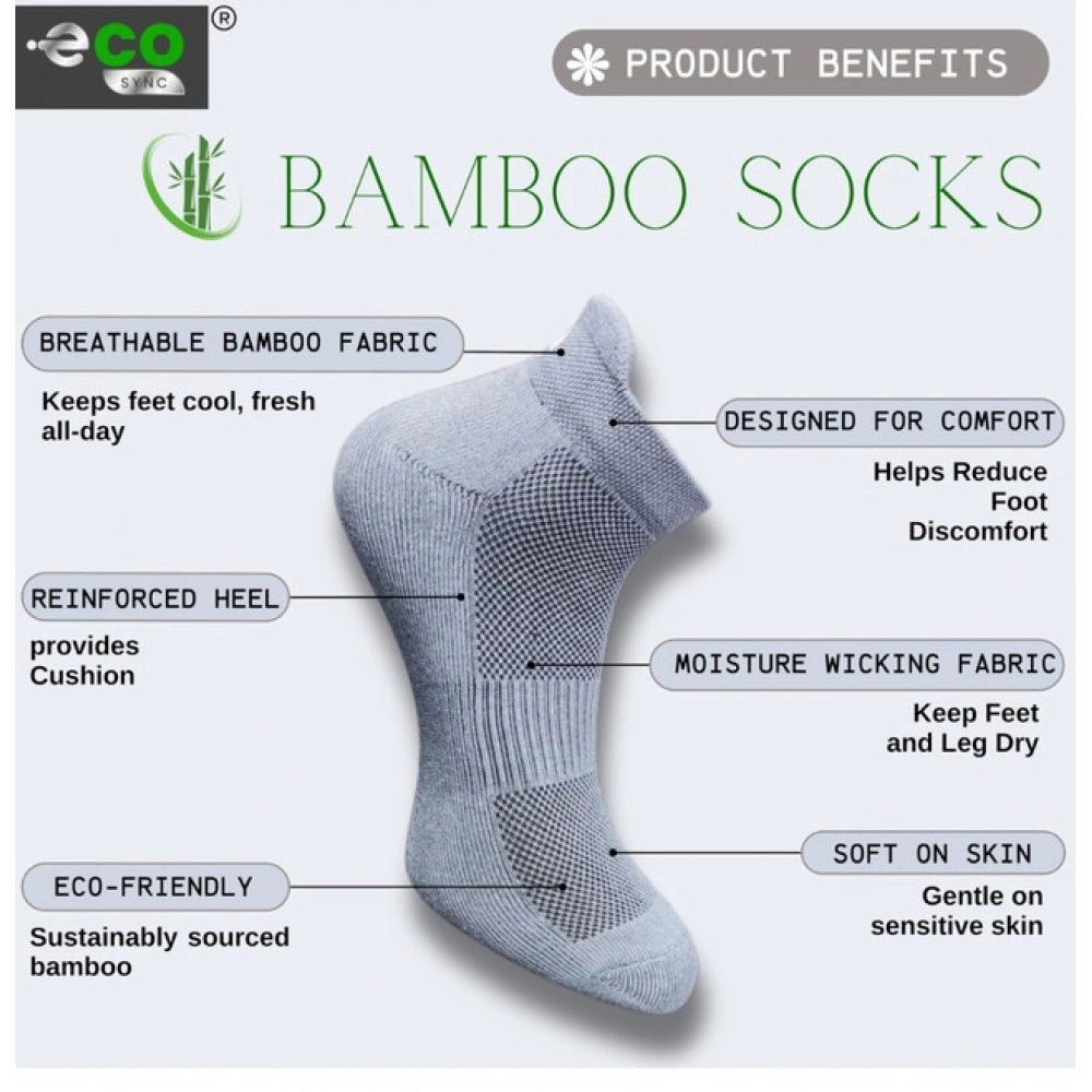 Generic 4_Pair Set Unisex Casual Cotton Printed Ankle Length Socks (Multicolor) Secondary image