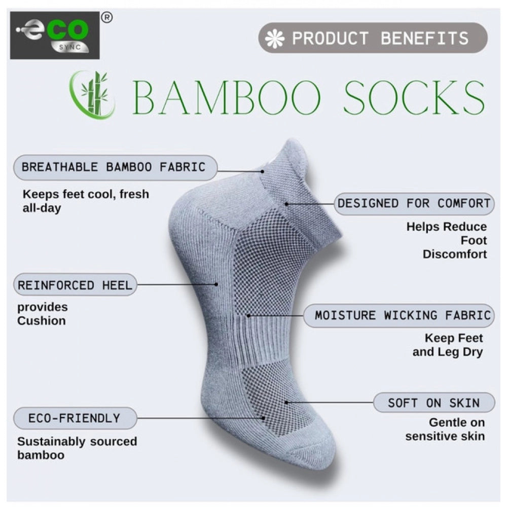 Generic 4_Pair Set Unisex Casual Cotton Printed Ankle Length Socks (Multicolor) Secondary image