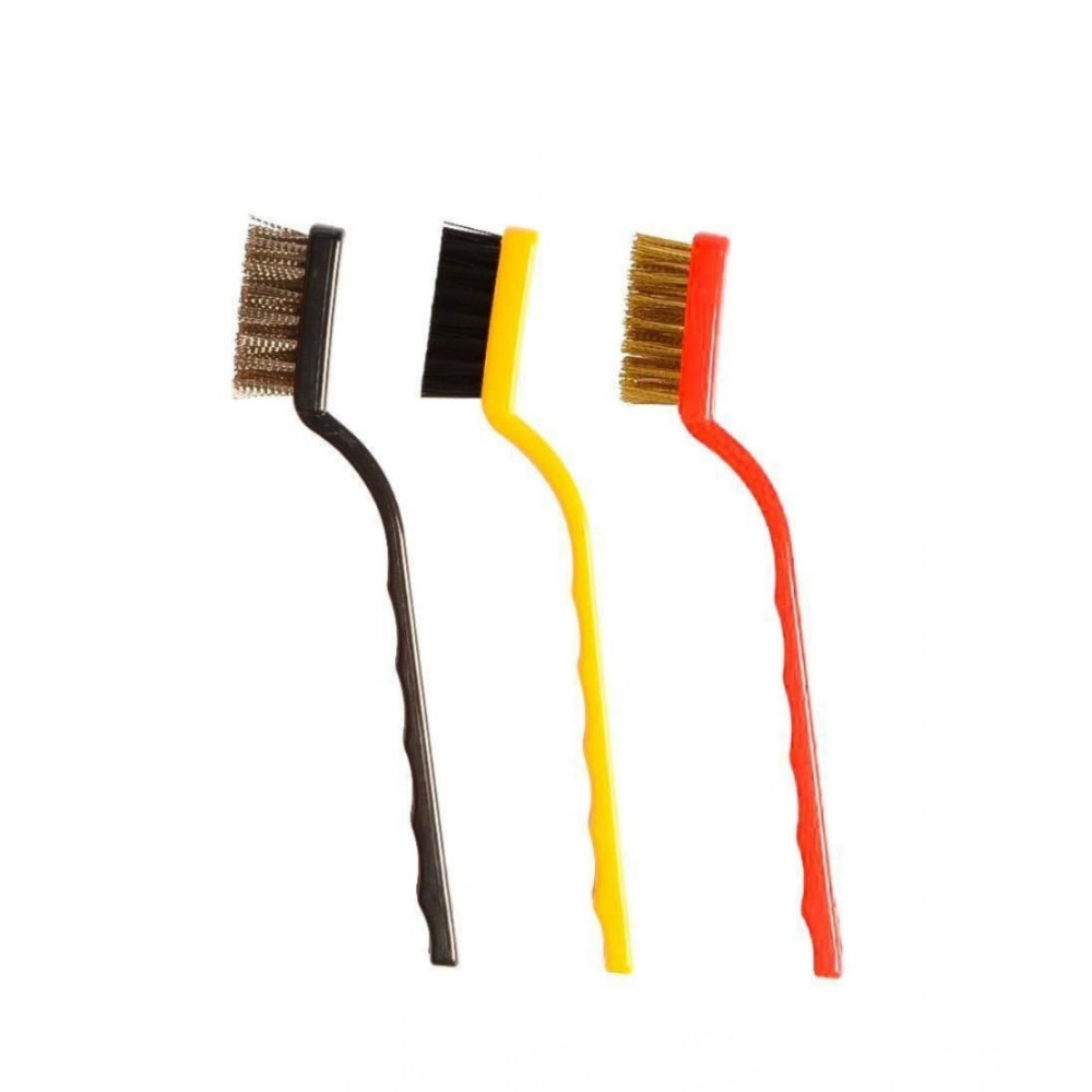 Generic Pack Of 3_Small Wire Brush Set for Cleaning And Rust Removal (Color: Assorted ) Main image