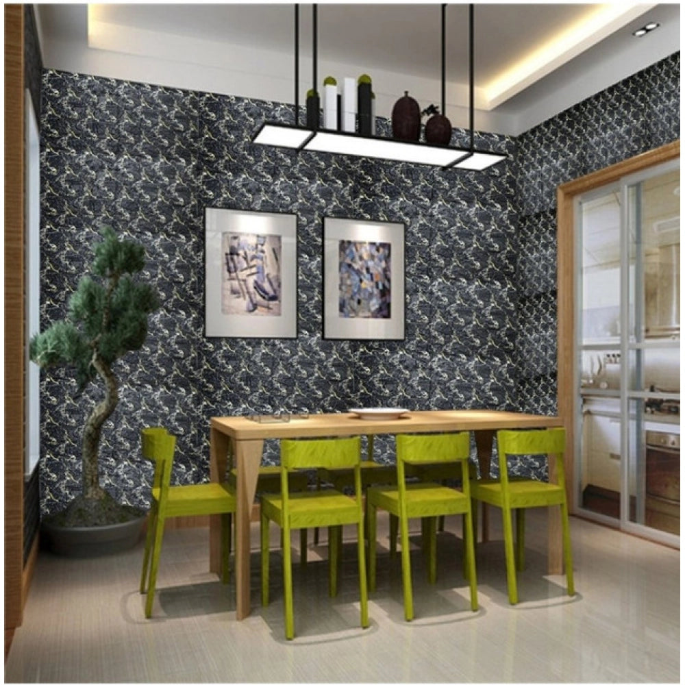 Generic Pack Of 3_Fancy 3D Wall Decor – Stylish Black Decorative Wall Art (Color: Assorted )