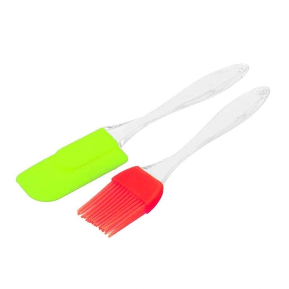 Generic Pack Of 5_Silicone Spatula with Brush – Heat Resistant Cooking And Baking (Color: Assorted ) Main image