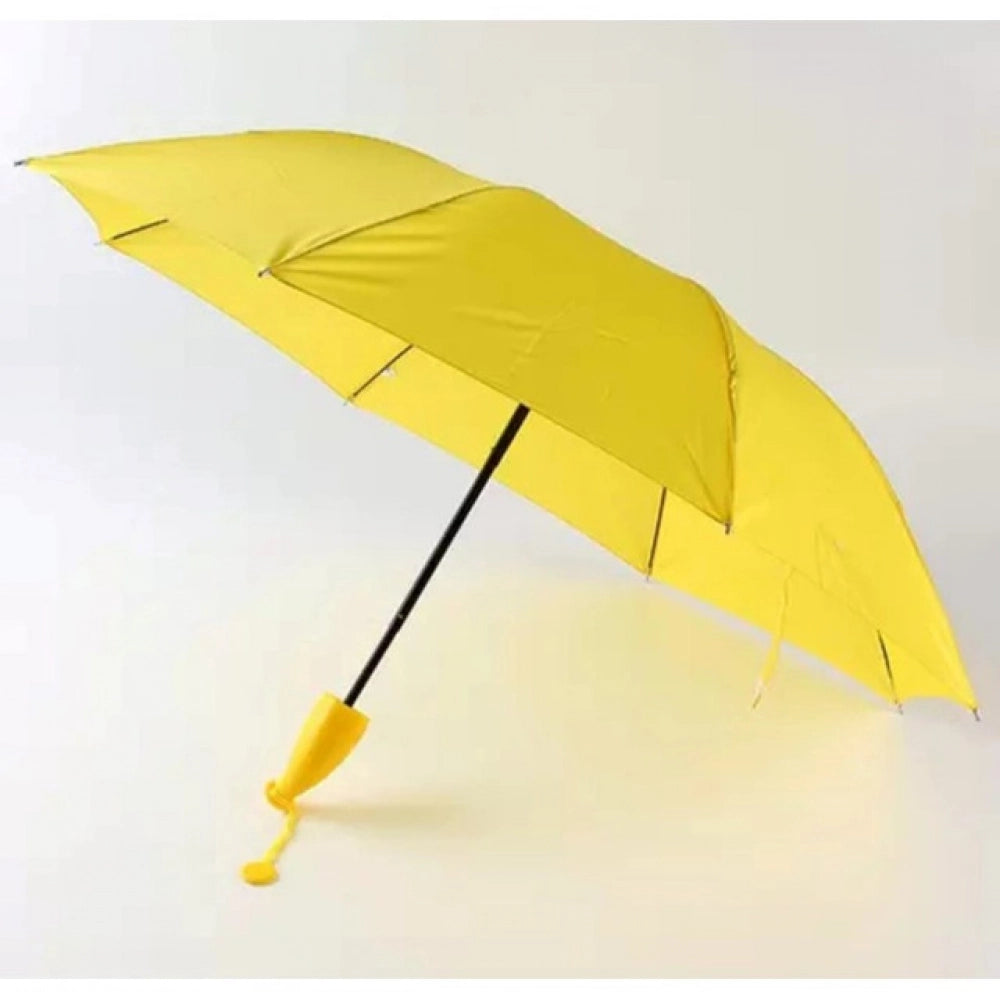 Generic Banana Umbrella – Compact Foldable Umbrella with Banana-Shaped Case (Color: Assorted )