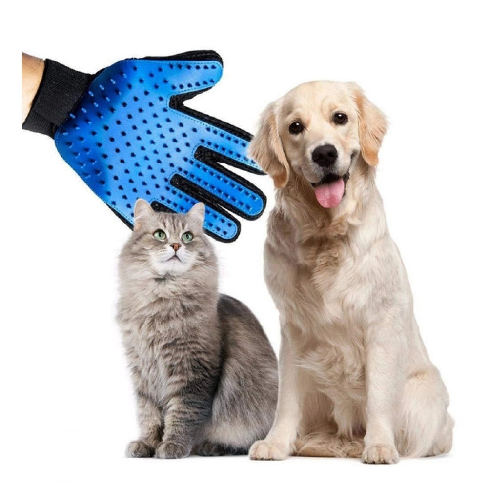 Generic Pack of 2_5-Finger Deshedding Glove – Pet Hair Remover And Grooming Gloves (Color: Assorted ) Secondary image