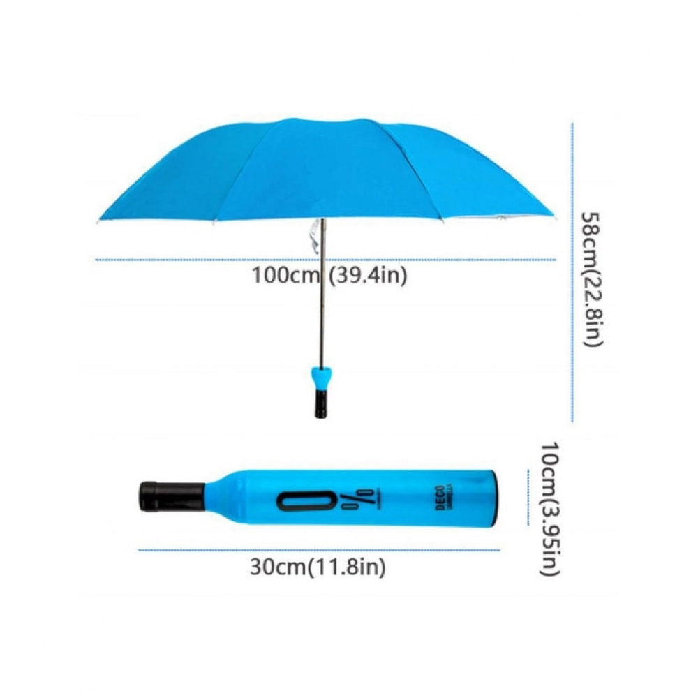 Generic Bottle-Shaped Umbrella – Compact Foldable Rain Protection (Color: Assorted )