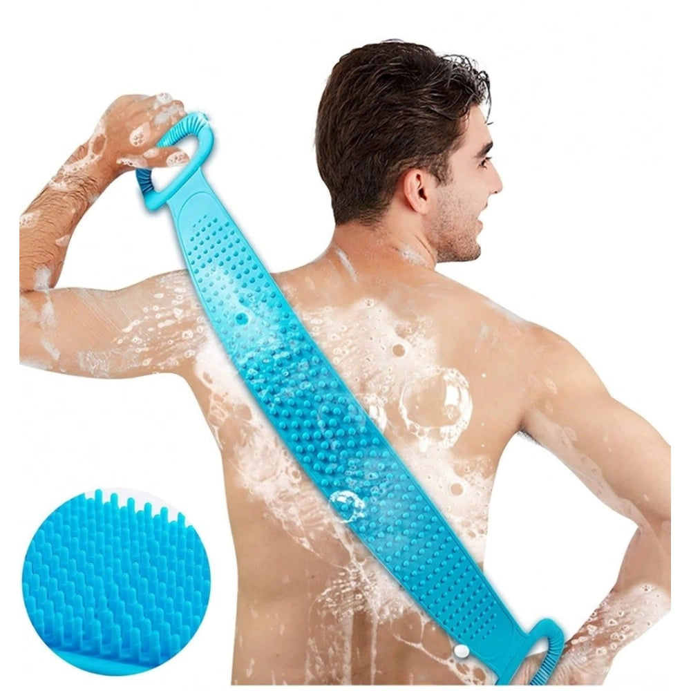 Generic Pack Of 2_Silicone Bath Scrubber Belt – Dual-Sided Exfoliating Body Cleaning Strap (Color: Assorted ) Main image