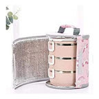 Generic Round Travel Lunch Bag – Portable Office Bag for Men And Women (Color: Assorted )