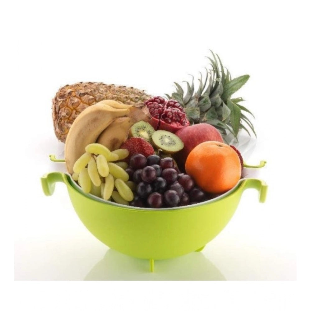 Generic Pack Of 3_Multifunctional Vegetable And Fruit Draining Basket – (Color: Assorted) Secondary image